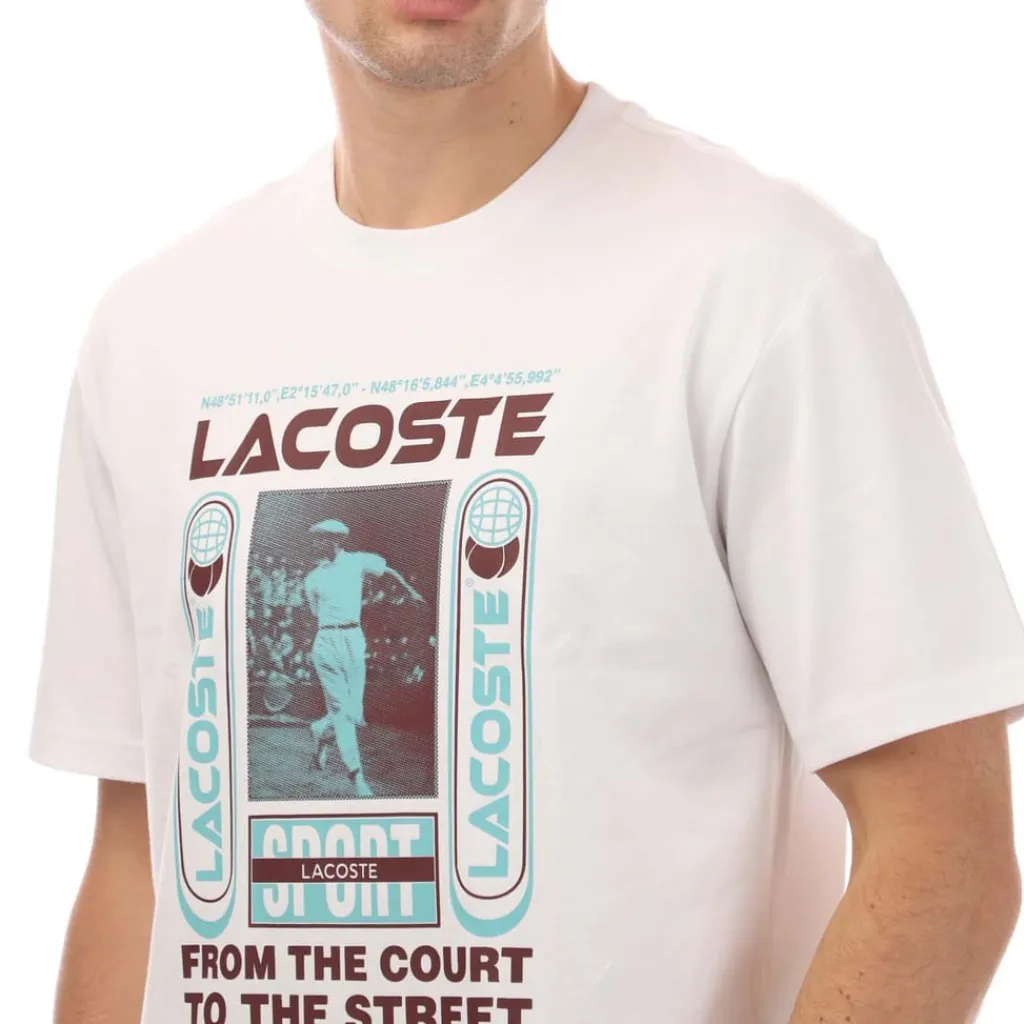 T-Shirts And Vests*Lacoste Relaxed Fit René Print T-Shirt in White