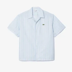 Shirts*Lacoste Relaxed Fit Short Sleeve Shirt in Light Blue