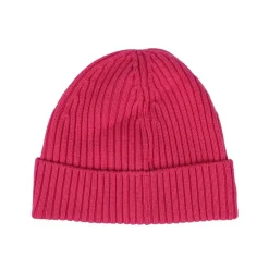Caps-Hats*Lacoste Rib Knit Brushed Wool Beanie in Red