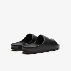 Beach Shoes*Lacoste Serve 2.0 Sliders in Black-White