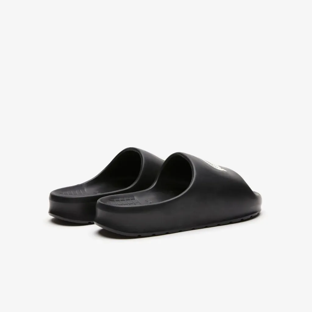 Beach Shoes*Lacoste Serve 2.0 Sliders in Black-White