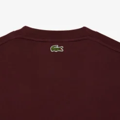 T-Shirts And Vests*Lacoste Signature Print Cotton T-Shirt in red maroon