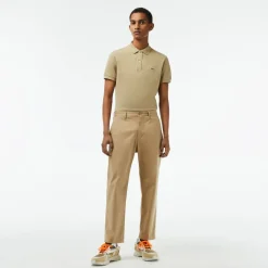 Trousers*Lacoste Skinny Fit Stretch Cotton Chinos in Brown