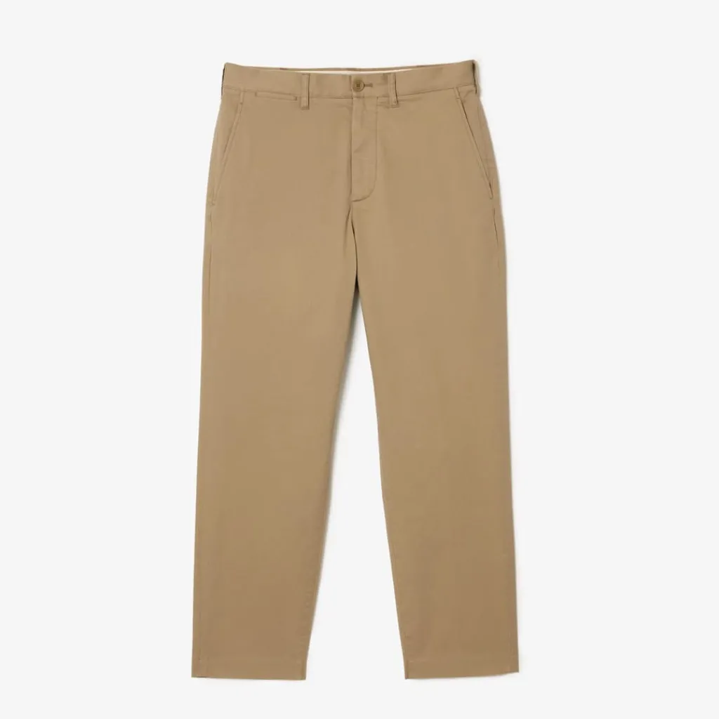 Trousers*Lacoste Skinny Fit Stretch Cotton Chinos in Brown