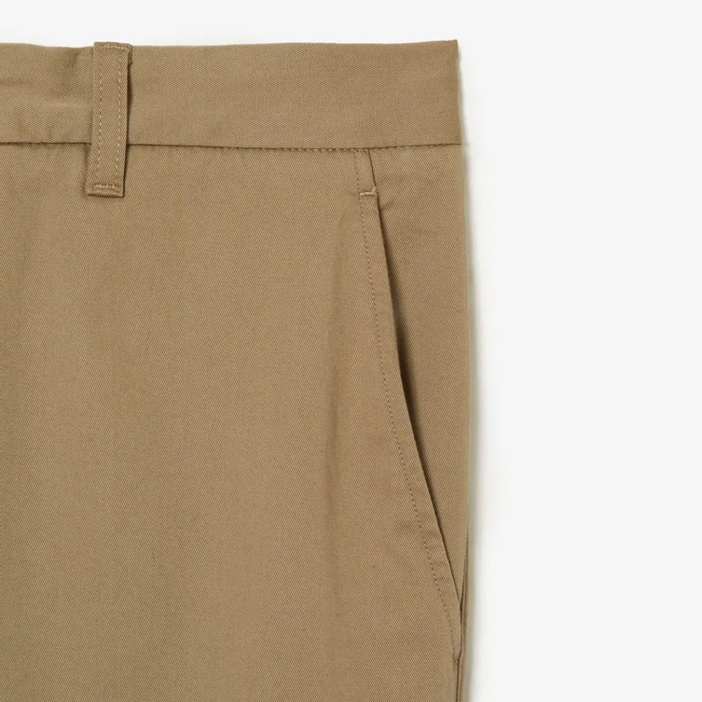 Trousers*Lacoste Skinny Fit Stretch Cotton Chinos in Brown