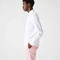 Shirts*Lacoste Slim Fit Concealed Placket Poplin Shirt in White
