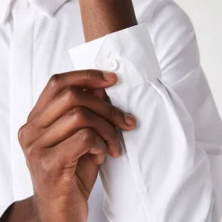 Shirts*Lacoste Slim Fit Concealed Placket Poplin Shirt in White