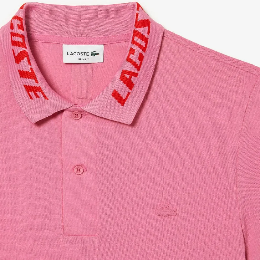 Polo Shirts*Lacoste Slim Fit Movement Polo Shirt in Pink