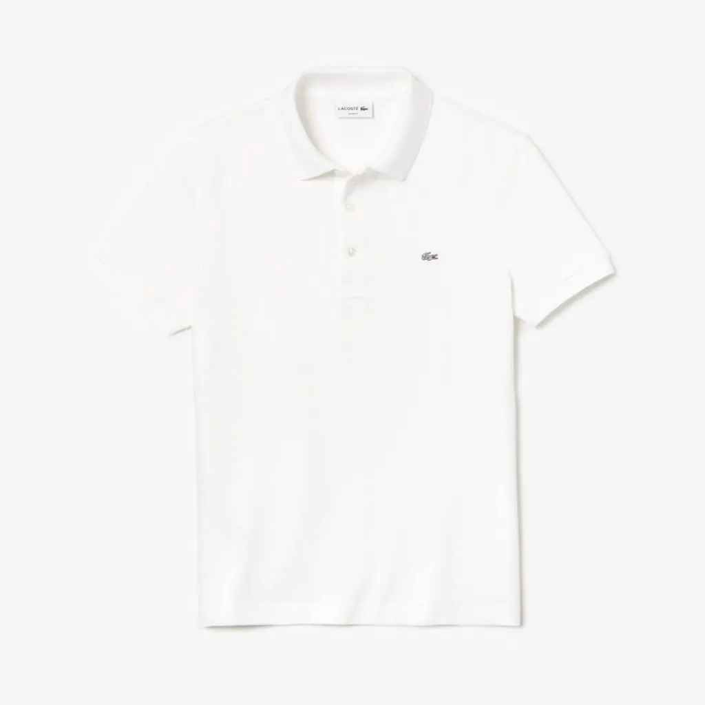 Polo Shirts*Lacoste Slim Fit Stretch Mini Piqué Polo Shirt in White