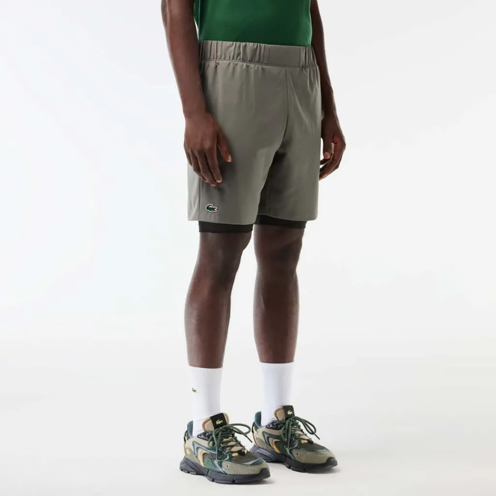 Fitness And Gym Shorts*Lacoste Sport Lined Ultra Dry Sport Shorts in Grey