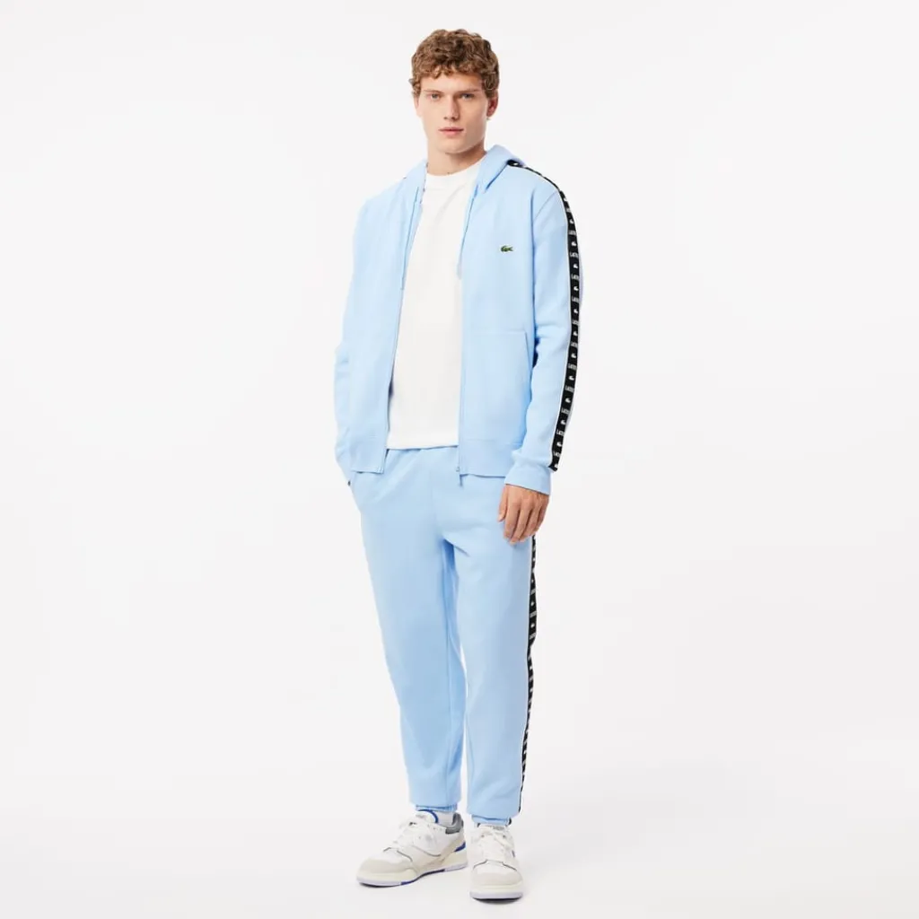 Trousers*Lacoste Tapered Leg Sweatpants in Light Blue