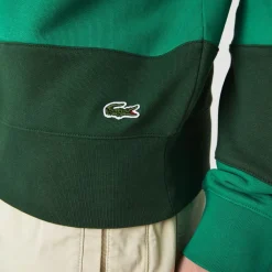 Sweatshirts*Lacoste Tennis Design Striped Crewneck Sweatshirt in Green