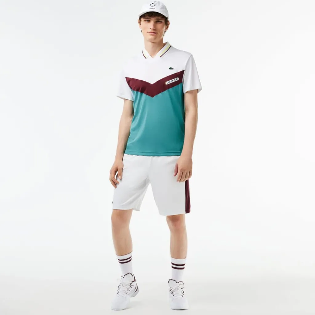 Polo Shirts*Lacoste Tennis X Danii Medvedev Seamless Polo Shirt in White blue