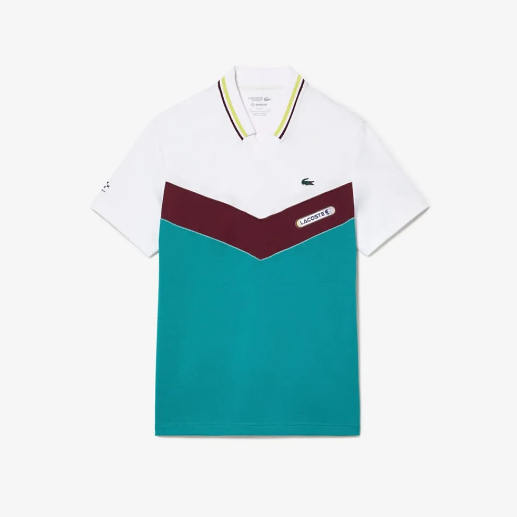 Polo Shirts*Lacoste Tennis X Danii Medvedev Seamless Polo Shirt in White blue