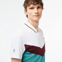 Polo Shirts*Lacoste Tennis X Danii Medvedev Seamless Polo Shirt in White blue