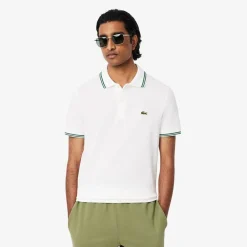 Polo Shirts*Lacoste Tipped Regular Fit Polo Shirt in White