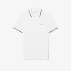 Polo Shirts*Lacoste Tipped Regular Fit Polo Shirt in White