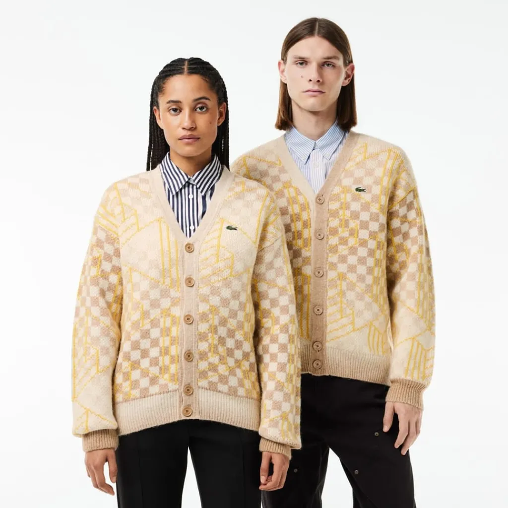 Knitwear*Lacoste V-Neck Regular Fit Sweater in Brown