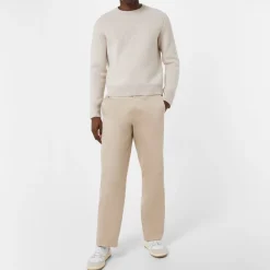 Knitwear*Lanvin Crew Neck Regular Fit Long Sleeve Sweater in Beige