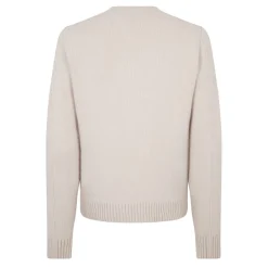 Knitwear*Lanvin Crew Neck Regular Fit Long Sleeve Sweater in Beige
