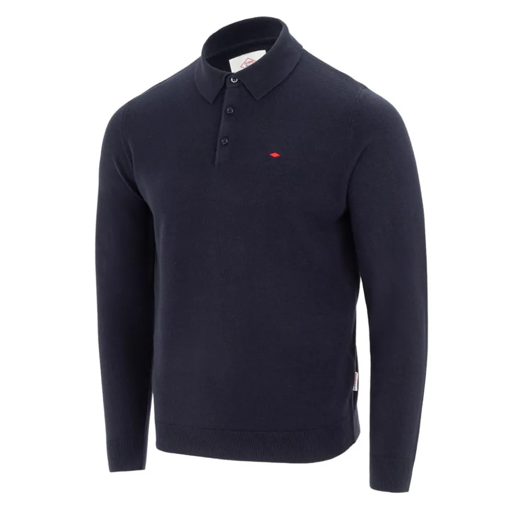 Polo Shirts*Lee Cooper Cooper Long Sleeve Polo in Blue