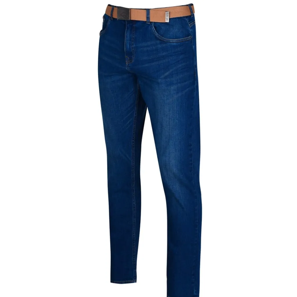 Jeans*Lee Cooper Mens Belted Jeans in Blue