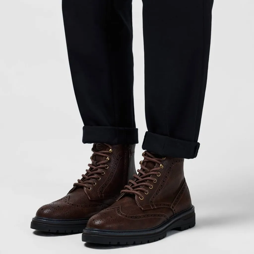 Boots*Lee Cooper Mens Brogue Boots in Brown