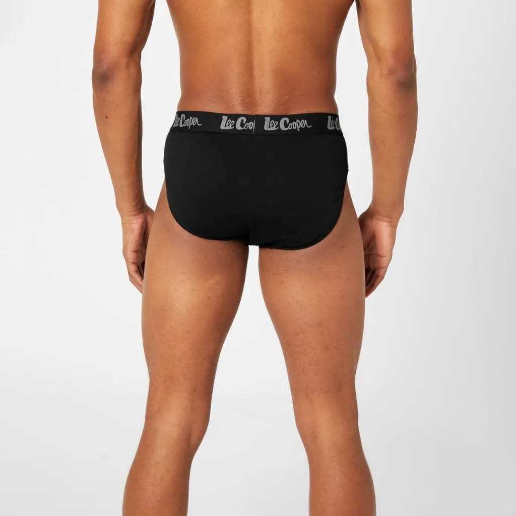 Underwear And Socks*Lee Cooper Mens Cooper 5 Pack Comfort Briefs in Black