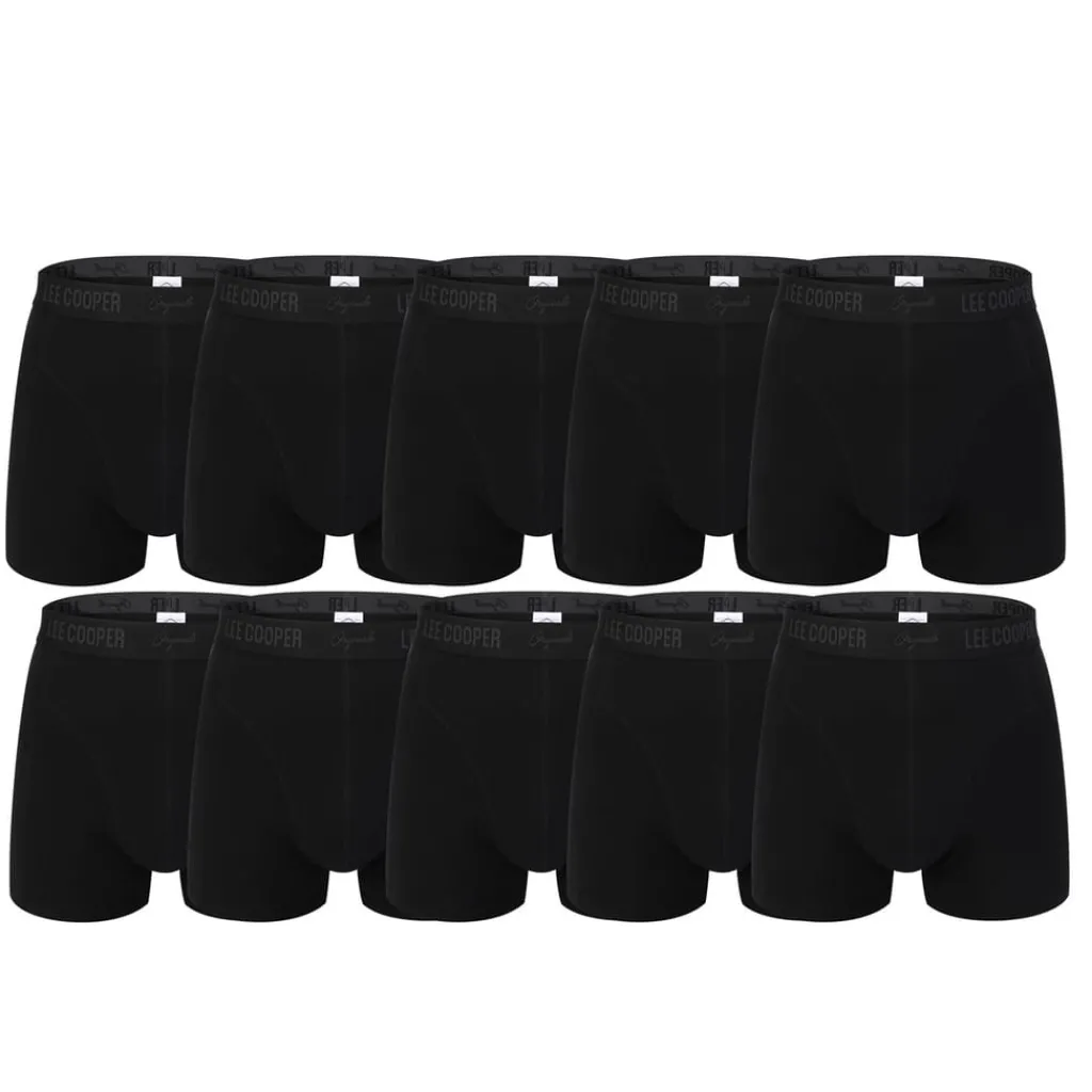 Underwear And Socks*Lee Cooper Mens Cooper 10 Pack Hipster Trunks in Black