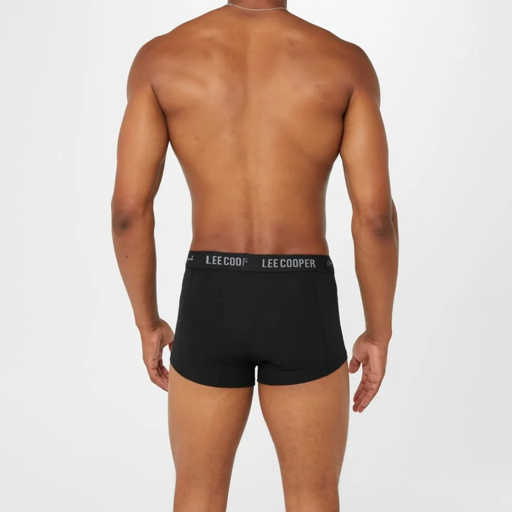 Underwear And Socks*Lee Cooper Mens Cooper Essential Boxer Trunk 5 Pack in Black