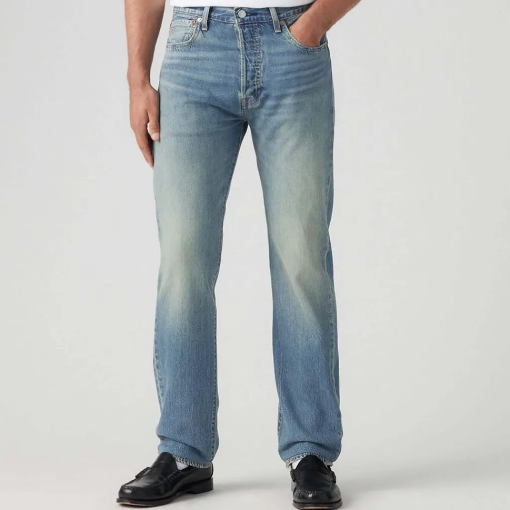 Jeans*Levis 501 Original Lean Machine Lightweight Jeans in Denim