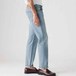 Jeans*Levis 501 Original Selvedge Jeans in Light Blue