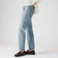 Jeans*Levis 501 Original Selvedge Jeans in Light Blue
