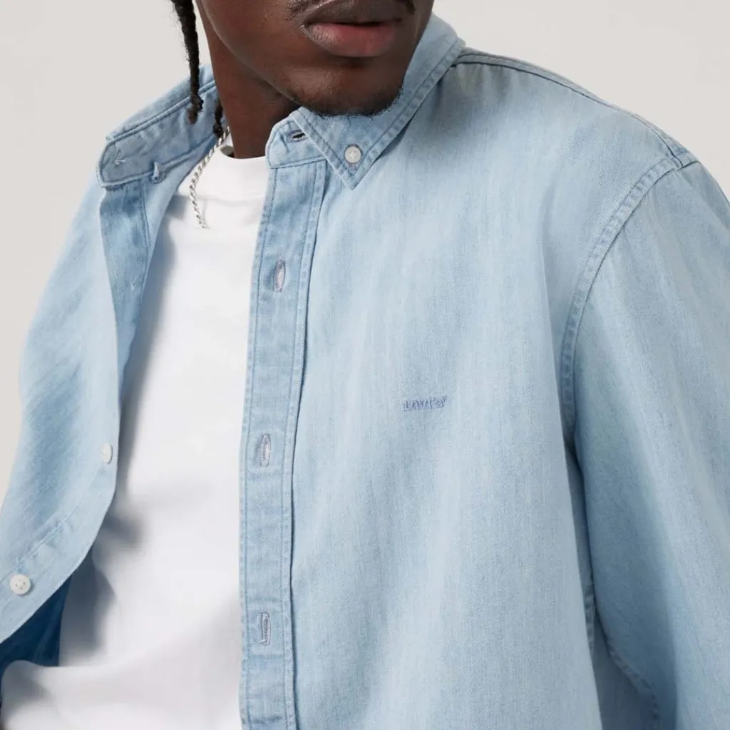 Shirts*Levis Authentic Button Down Shirt in Light Blue
