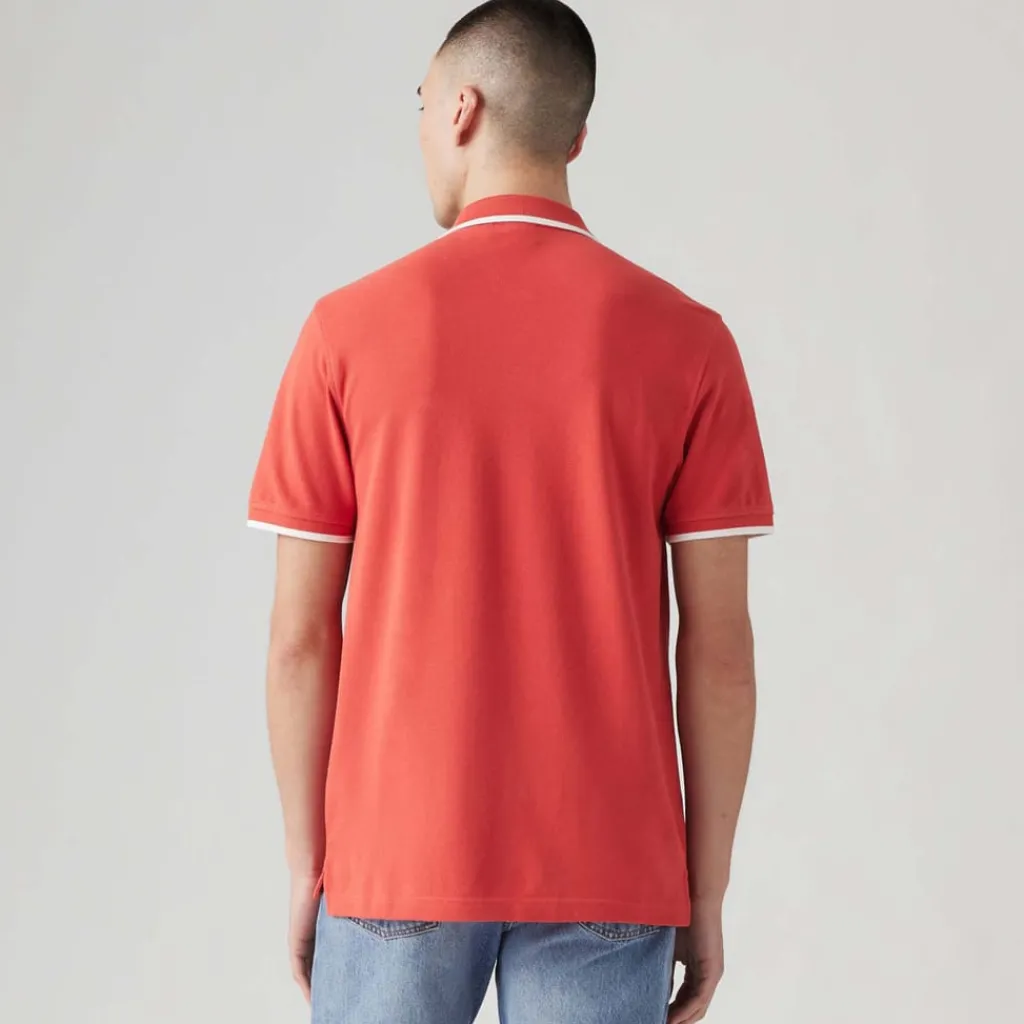 Polo Shirts*Levis Housemark Tipped Polo Shirt in Red