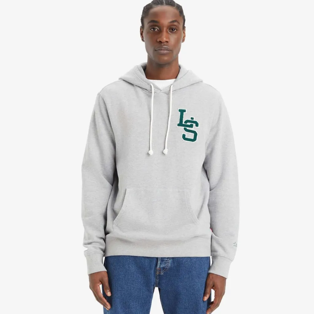 Sweatshirts*Levis Letterman Graphic Hoody in Grey