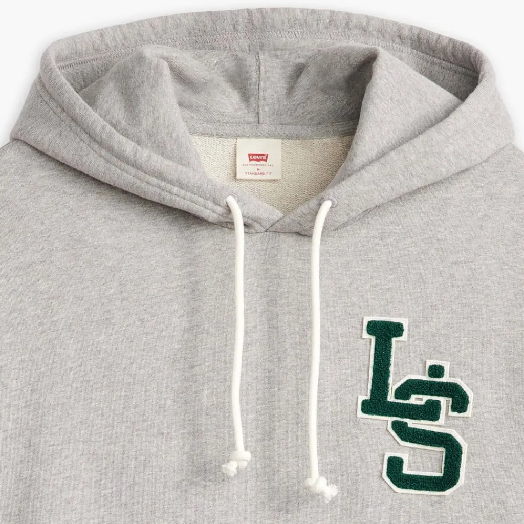 Sweatshirts*Levis Letterman Graphic Hoody in Grey