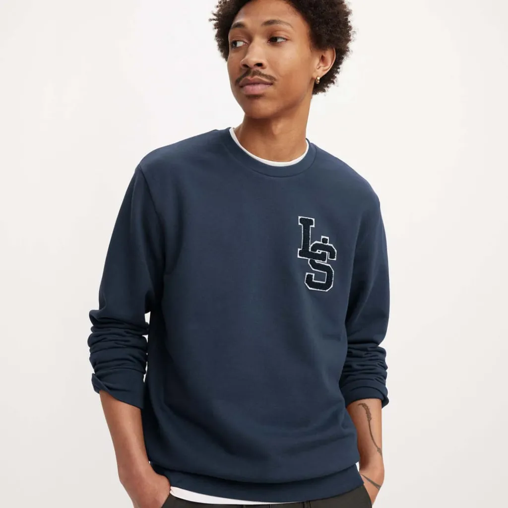 T-Shirts And Vests*Levis Letterman Long Sleeve T-Shirt in Navy