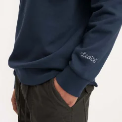 T-Shirts And Vests*Levis Letterman Long Sleeve T-Shirt in Navy