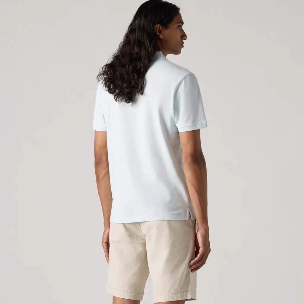 Polo Shirts*Levis Slim Housemark Polo Shirt in Light Blue