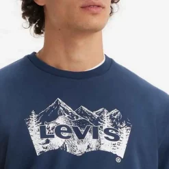 Sweatshirts*Levis Standard Fit Graphic Crewneck Sweatshirt in Dark Blue