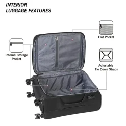 Bags*Linea Florence Luggage in Black