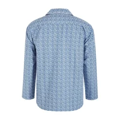 Underwear And Socks*Linea Geo Collared Neck Pyjama Set in Blue