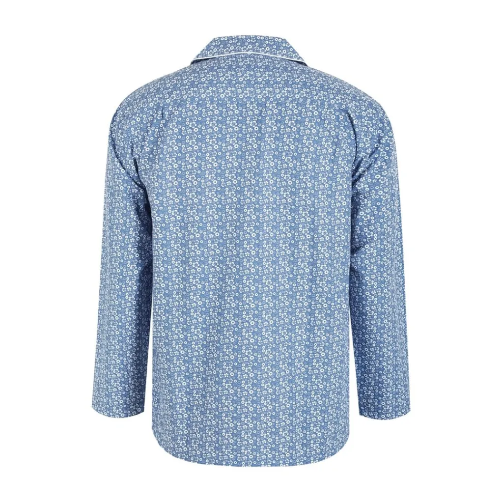 Underwear And Socks*Linea Geo Collared Neck Pyjama Set in Blue