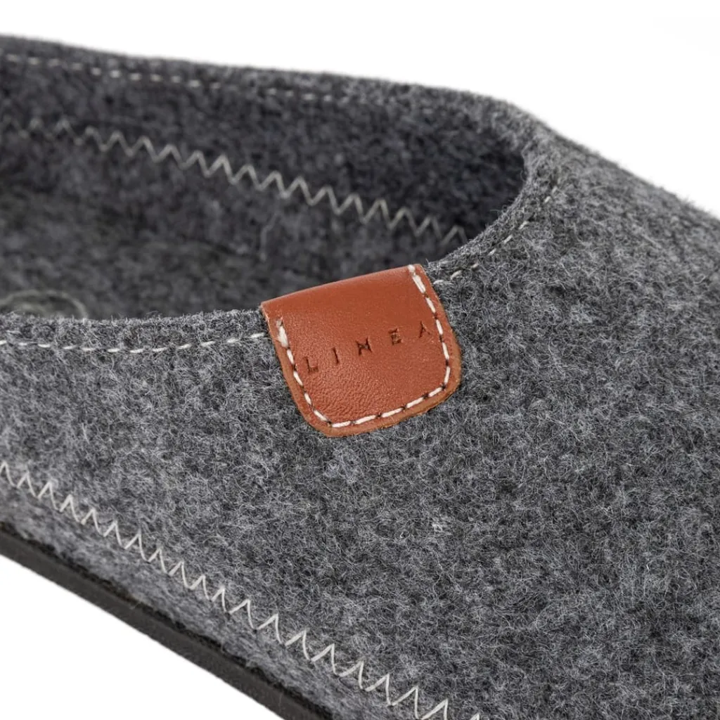 Slippers*Linea Mens Slippers in Grey