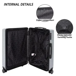 Bags*Linea Metal Suitcase in Silver