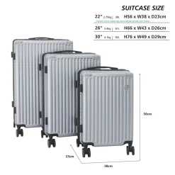 Bags*Linea Metal Suitcase in Silver