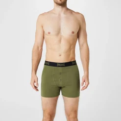 Underwear And Socks*lonsdale Mens 2 Pack Boxers in Black