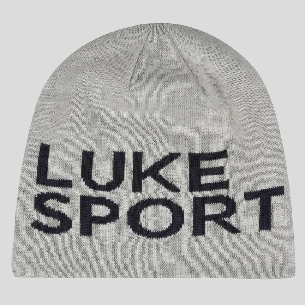 Caps-Hats*Luke 1977 Den Large Text Reversible Sport Beanie in Beige
