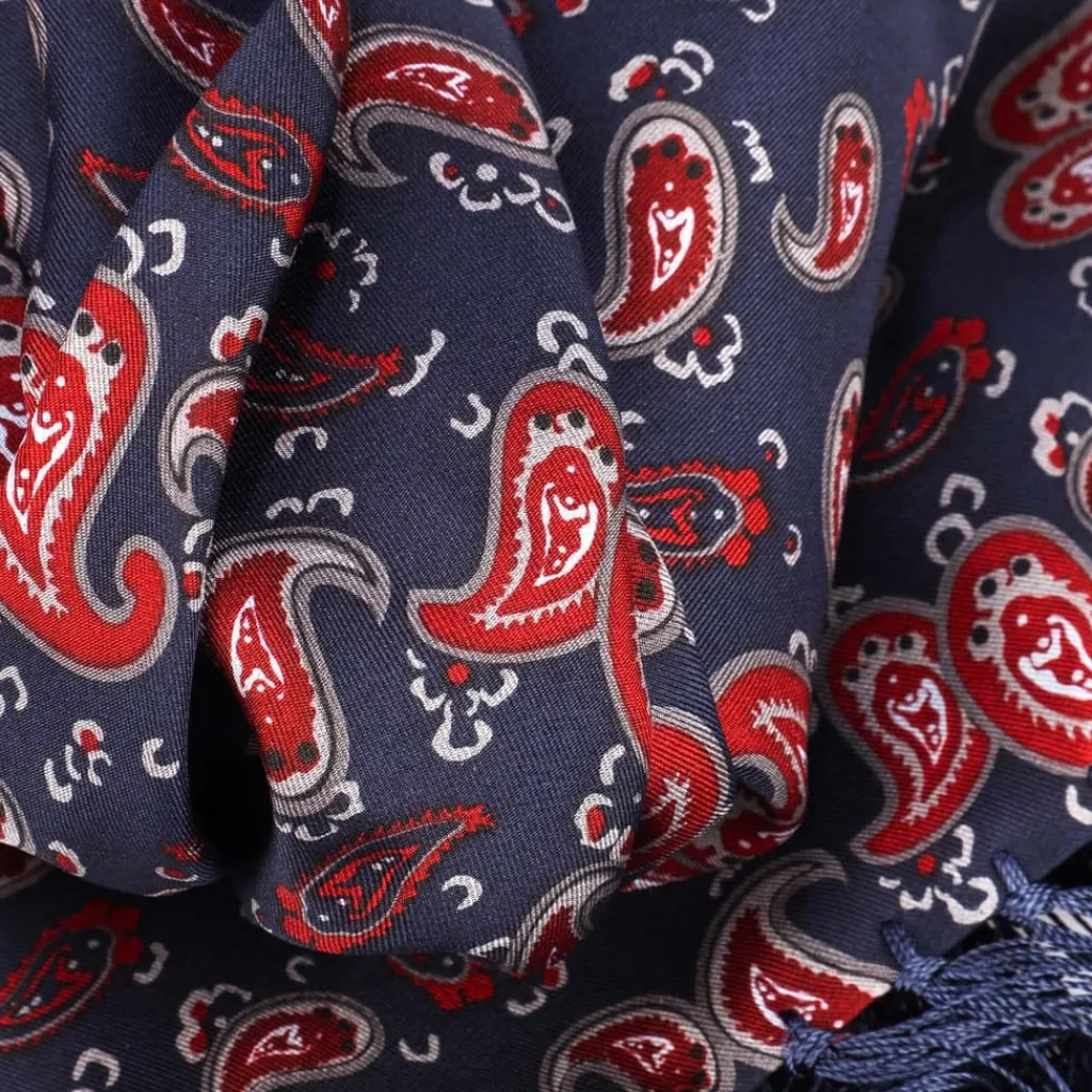 Gloves-Scarves-Umbrellas*Luke 1977 Paisley One Scarf in Navy